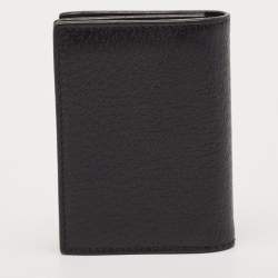 Gucci Black Leather GG Marmont Card Holder