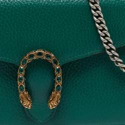 مملوكة مسبقًا Gucci Green Leather Dionysus Wallet On Chain