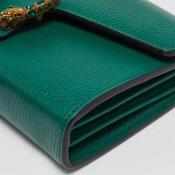 مملوكة مسبقًا Gucci Green Leather Dionysus Wallet On Chain