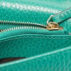 Gucci Green Leather Interlocking G Wallet on Chain