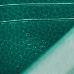 Gucci Green Leather Interlocking G Wallet on Chain