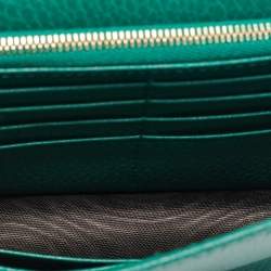 Gucci Green Leather Interlocking G Wallet on Chain