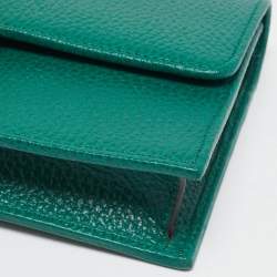 Gucci Green Leather Interlocking G Wallet on Chain