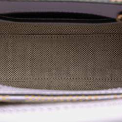 Gucci Beige/Purple Mini Jumbo GG Canvas Interlocking G Satchel Bag