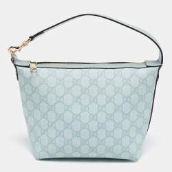 Gucci Blue GG Supreme Canvas and Leather Ophidia Shoulder Bag