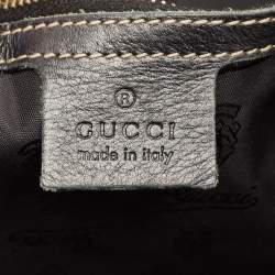 Pre Owned Gucci Black Coated Fabric and Leather Dialux Britt Boston Bag