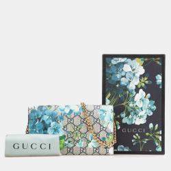 Gucci Multicolor GG Supreme Blooms Wallet on Chain