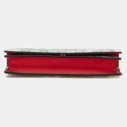 Gucci Multicolor GG Supreme Blooms Wallet on Chain
