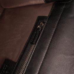 Gucci Black Leather Dollar Interlocking G Medium Crossbody Bag