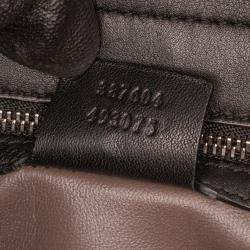 Gucci Black Leather Dollar Interlocking G Medium Crossbody Bag