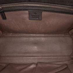 Gucci Black Leather Dollar Interlocking G Medium Crossbody Bag