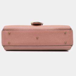 Gucci Pink Small Dollar Leather Interlocking G Satchel