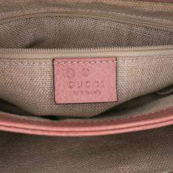 Gucci Pink Small Dollar Leather Interlocking G Satchel