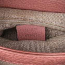 Gucci Pink Small Dollar Leather Interlocking G Satchel