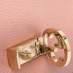 Gucci Pink Small Dollar Leather Interlocking G Satchel