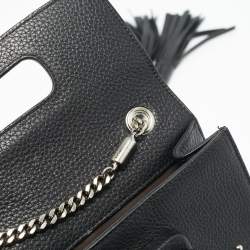 Pre Owned Gucci Black Leather Studded Miss Bamboo Shoulder Bag