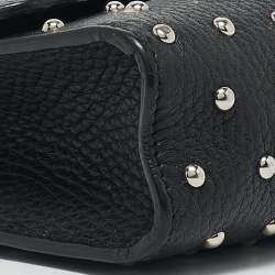 Pre Owned Gucci Black Leather Studded Miss Bamboo Shoulder Bag