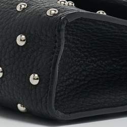 Pre Owned Gucci Black Leather Studded Miss Bamboo Shoulder Bag