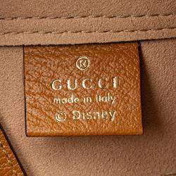 Gucci Brown Coated Canvas Disney GG Supreme Mickey Mouse Micro Tote Bag