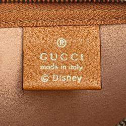 Gucci Brown Coated Canvas Disney GG Supreme Mickey Mouse Micro Tote Bag