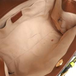Gucci Brown Leather Small Bamboo Diana Tote