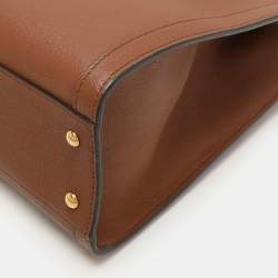 Gucci Brown Leather Small Bamboo Diana Tote
