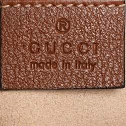 Gucci Brown Leather Small Bamboo Diana Tote