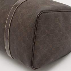 Gucci Dark Brown GG Supreme Canvas and Leather Medium Joy Boston Bag
