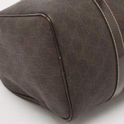 Gucci Dark Brown GG Supreme Canvas and Leather Medium Joy Boston Bag