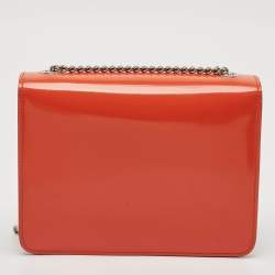 Gucci Orange Patent Leather Dollar Interlocking G Crossbody Bag