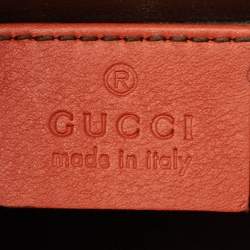 Gucci Orange Patent Leather Dollar Interlocking G Crossbody Bag