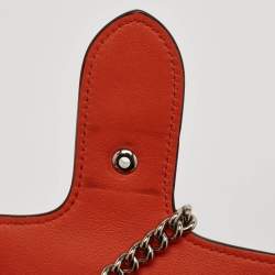 Gucci Orange Patent Leather Dollar Interlocking G Crossbody Bag