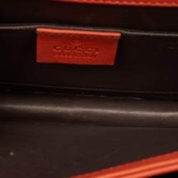 Gucci Orange Patent Leather Dollar Interlocking G Crossbody Bag