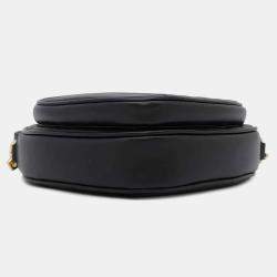 Gucci Black Leather Interlocking G Heart Shoulder Bag 