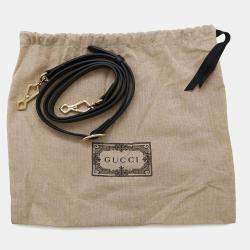 Gucci Black Leather Interlocking G Heart Shoulder Bag 
