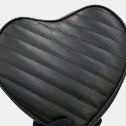 Gucci Black Leather Interlocking G Heart Shoulder Bag 