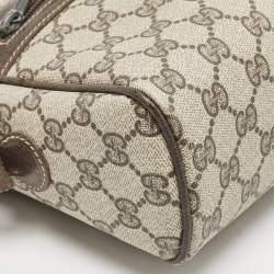 Pre Owned Gucci Beige/Brown GG Supreme Canvas and Leather Medium Ophidia Crossbody Bag