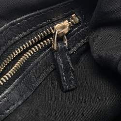 Pre Owned Gucci Black GG Canvas and Leather Medium Babouska Indy Hobo