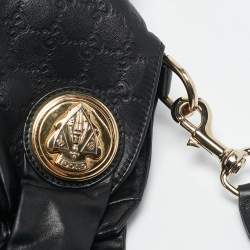 Gucci Black Guccissima Leather Large Hysteria Hobo