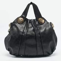 Gucci Black Guccissima Leather Large Hysteria Hobo
