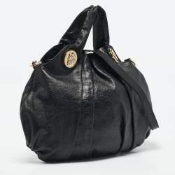 Gucci Black Guccissima Leather Large Hysteria Hobo