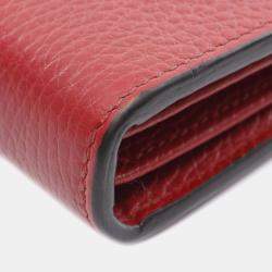 Gucci Red Mini Leather Dionysus Wallet on Chain Bag