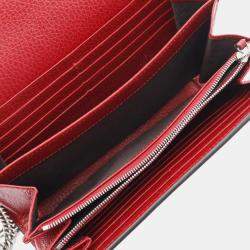 Gucci Red Mini Leather Dionysus Wallet on Chain Bag