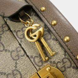Gucci Neutrals GG Supreme Small Savoy Hat Case