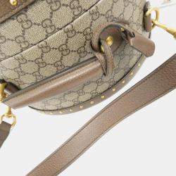 Gucci Neutrals GG Supreme Small Savoy Hat Case