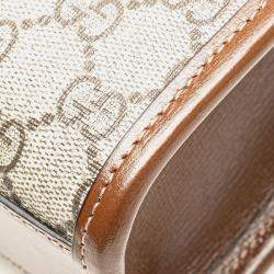 Gucci Beige/Brown Mini GG Supreme Interlocking G Satchel Bag