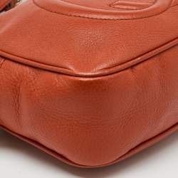 Gucci Orange Leather Small Soho Disco Crossbody Bag