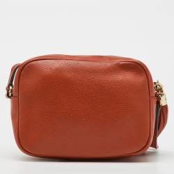 Gucci Orange Leather Small Soho Disco Crossbody Bag