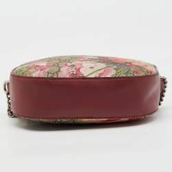 Gucci Multicolor GG Supreme Blooms Canvas and Leather Mini Chain Crossbody Bag