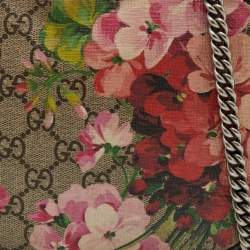 Gucci Multicolor GG Supreme Blooms Canvas and Leather Mini Chain Crossbody Bag